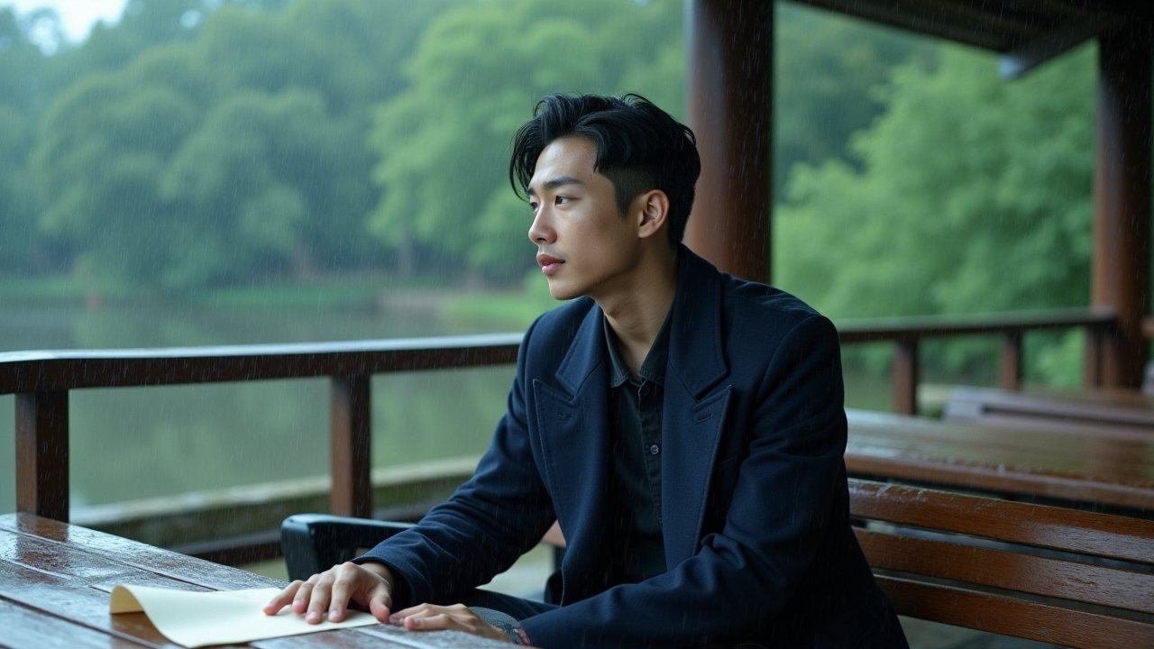 把我的心交給你——雨中展開信箋，字裡行間都是TA的溫度。