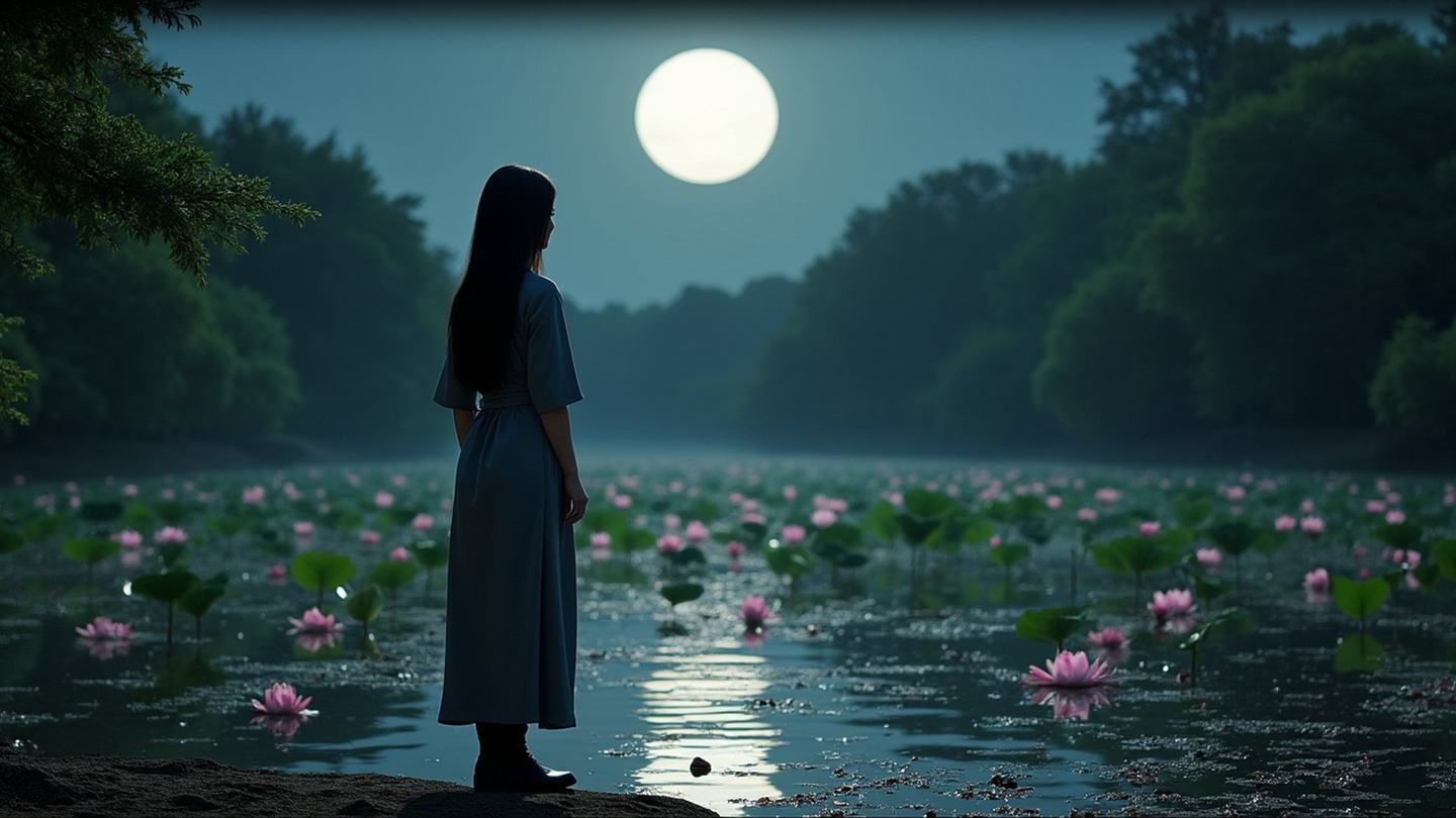 清浅池塘并蒂莲开——天地有情，岁月静好。