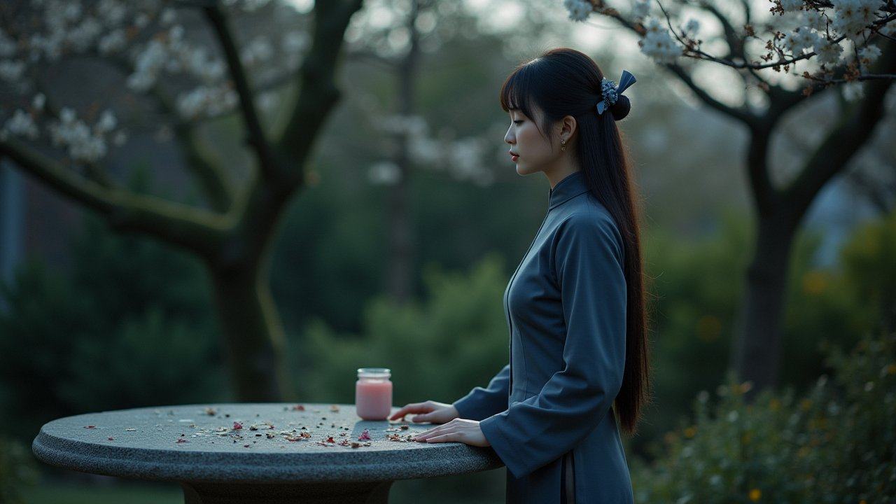 柔情蜜意满人间——风吹花开，尽是温柔。